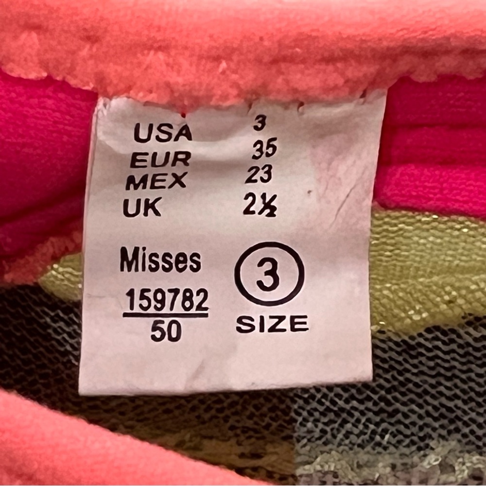 Girls Neon Water Shoes Size 3 - Picture 6 of 7